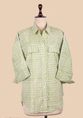 Green Button-Down Shirt Set
