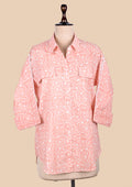 Peach Cotton Shirt Set