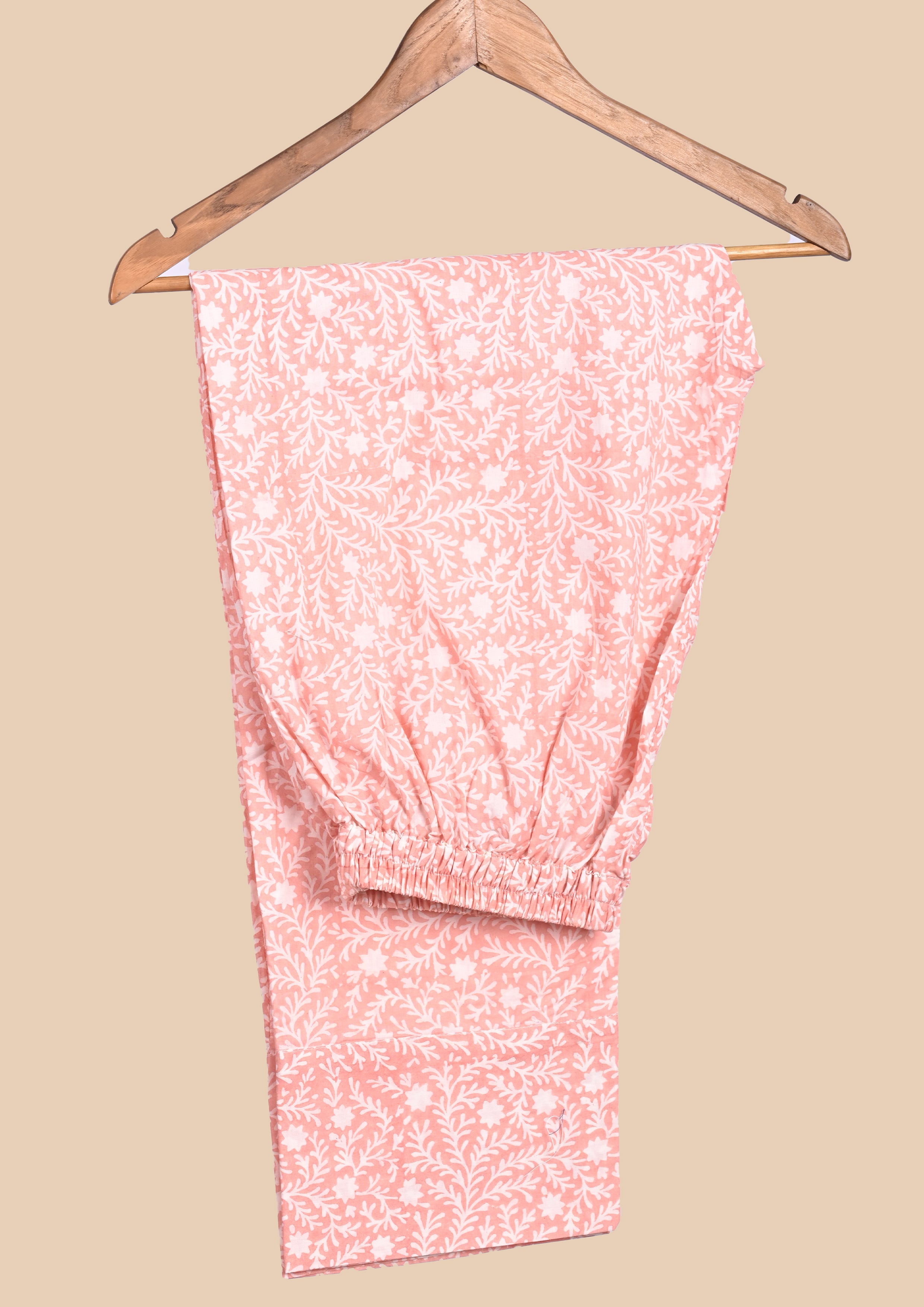 Peach Cotton Shirt Set