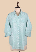 Blue Button-Down Shirt Set