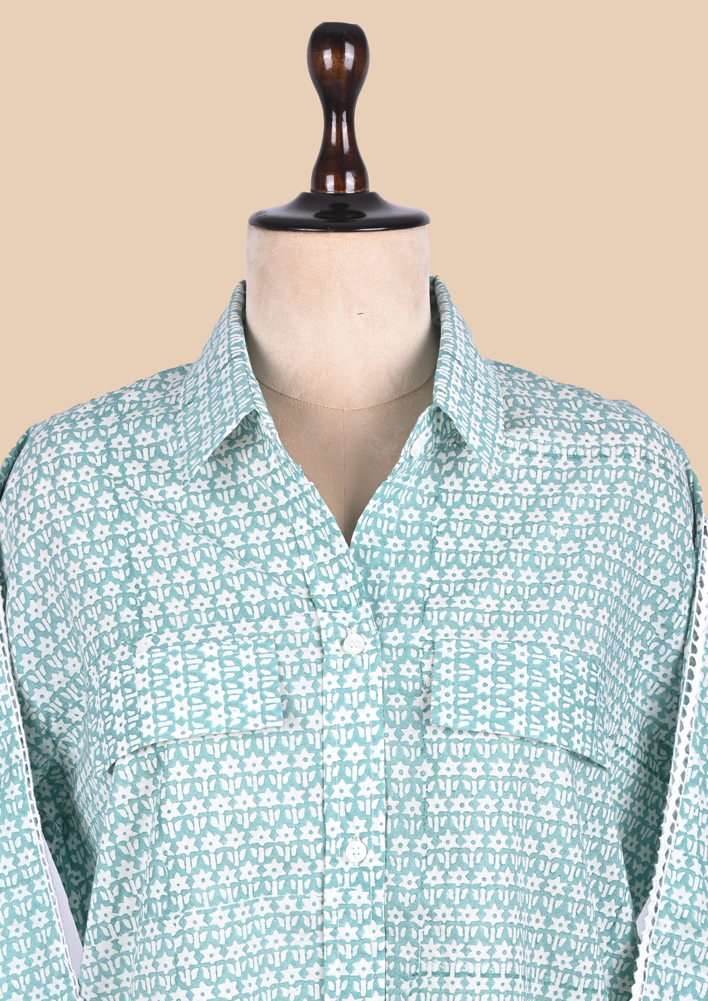 Blue Button-Down Shirt Set