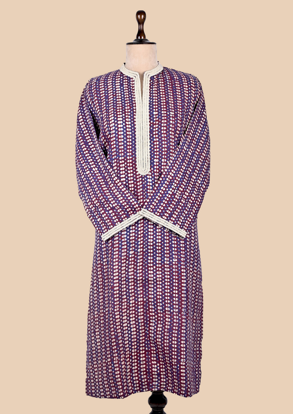 Pink Batik Print Kurta