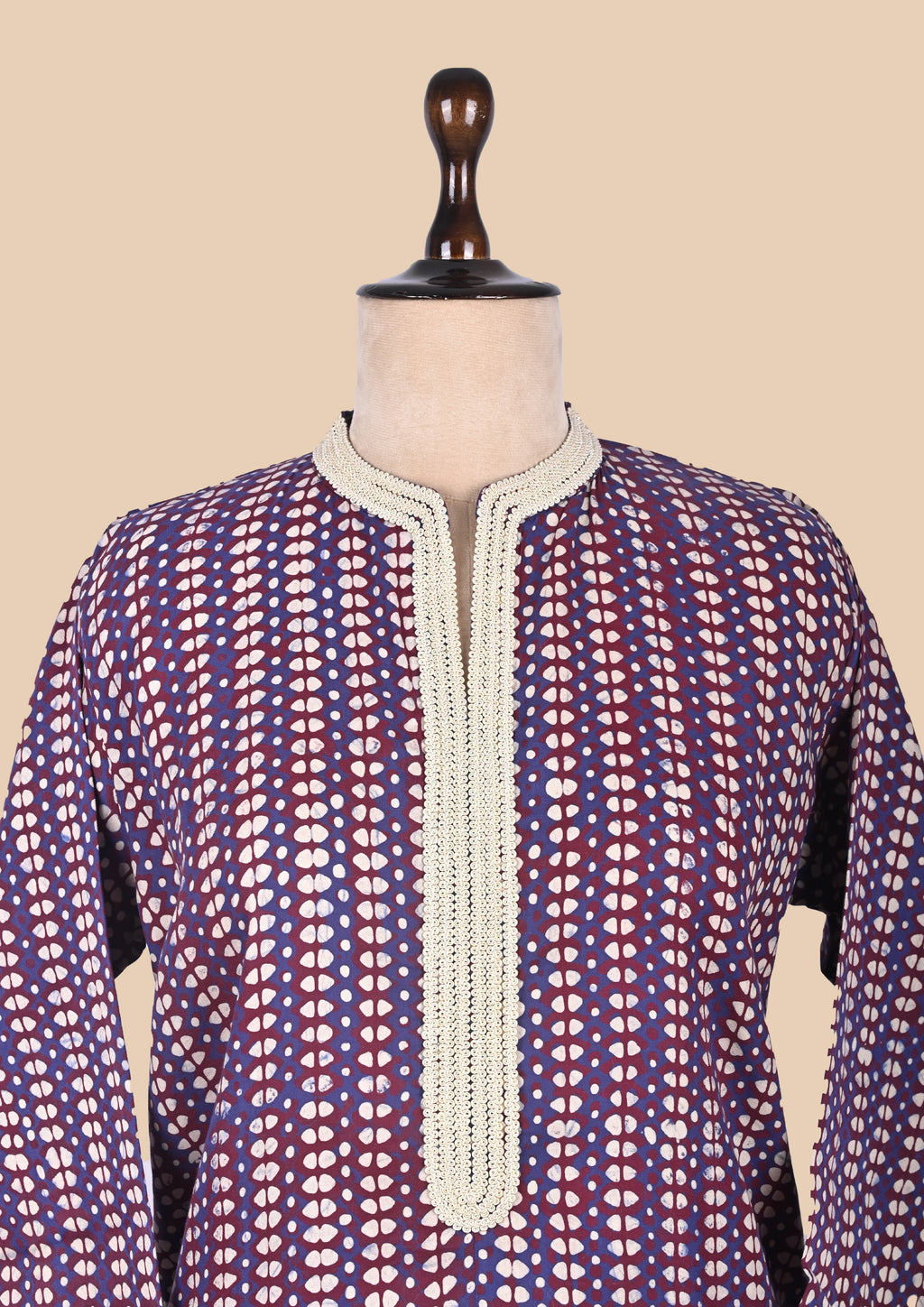 Pink Batik Print Kurta