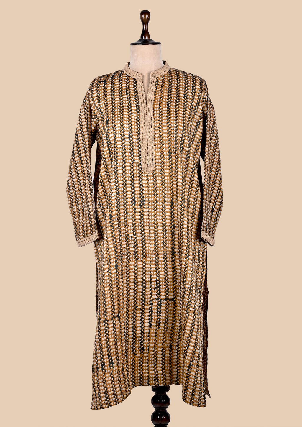 Yellow Batik Print Kurta