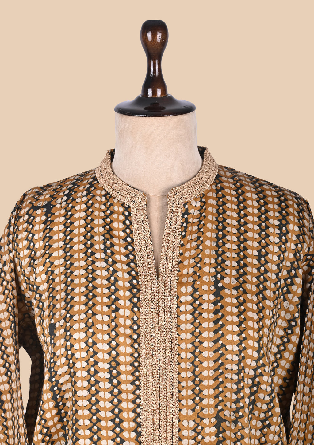 Yellow Batik Print Kurta