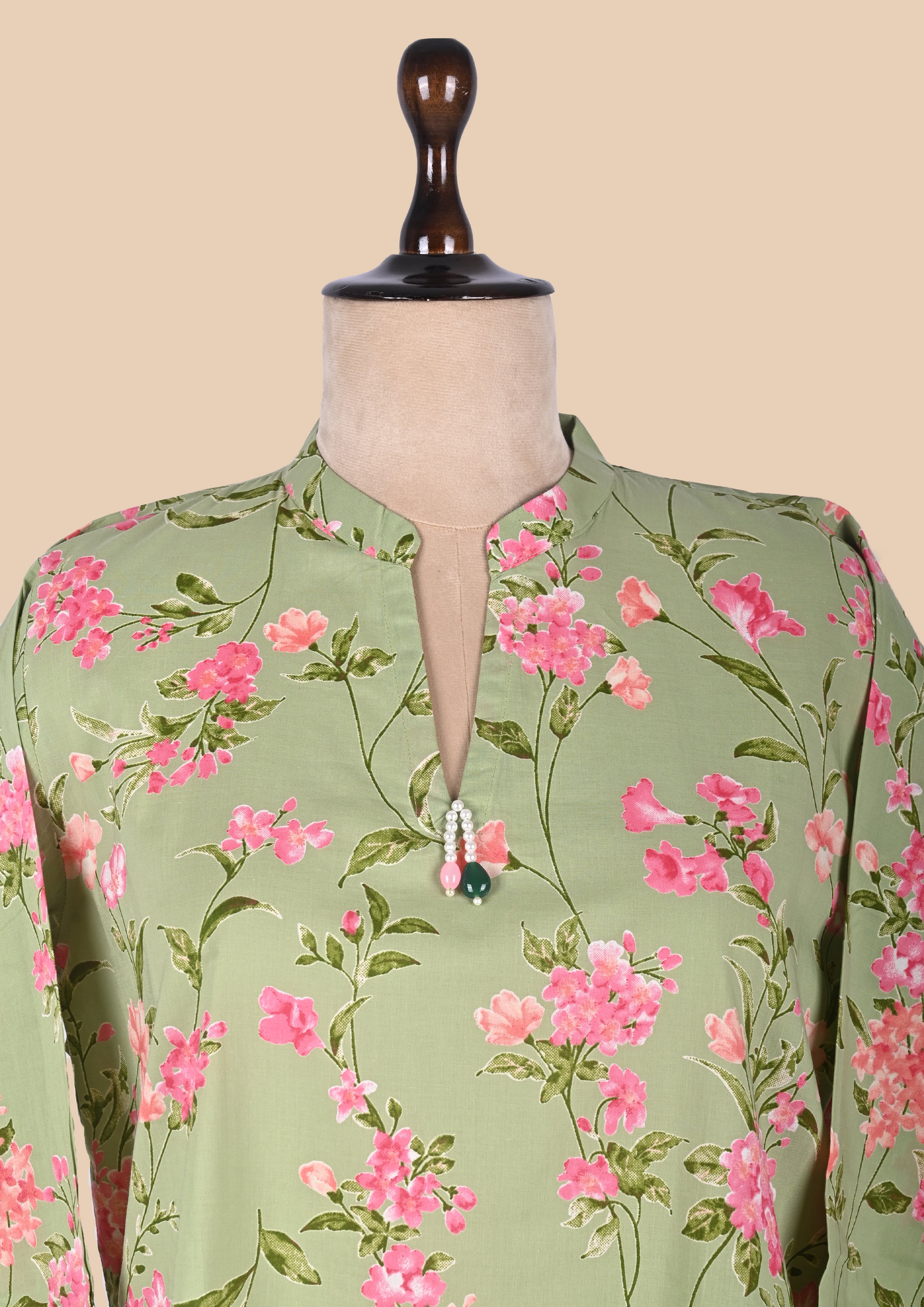 Green Cambric Cotton Kurta Set