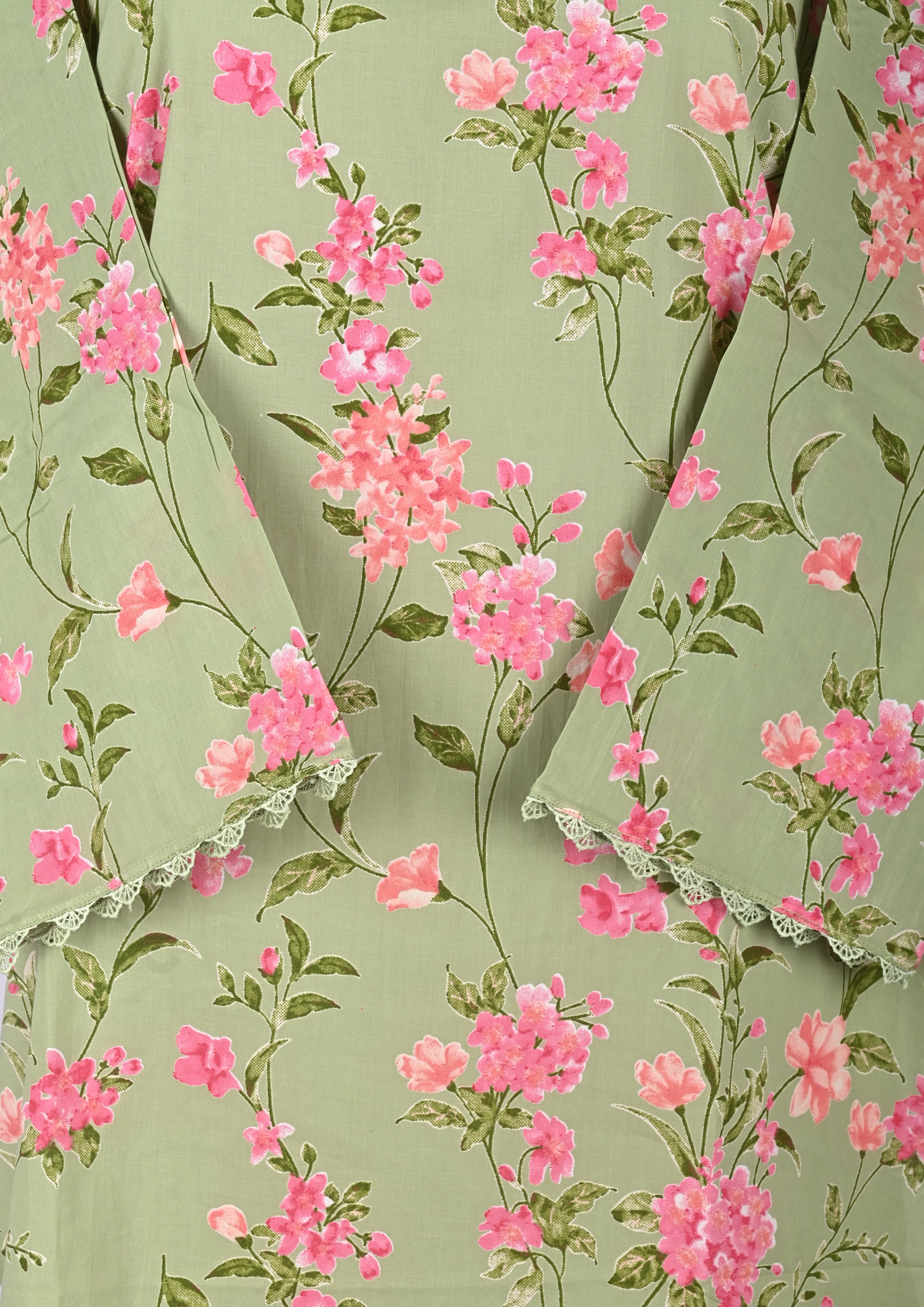 Green Cambric Cotton Kurta Set