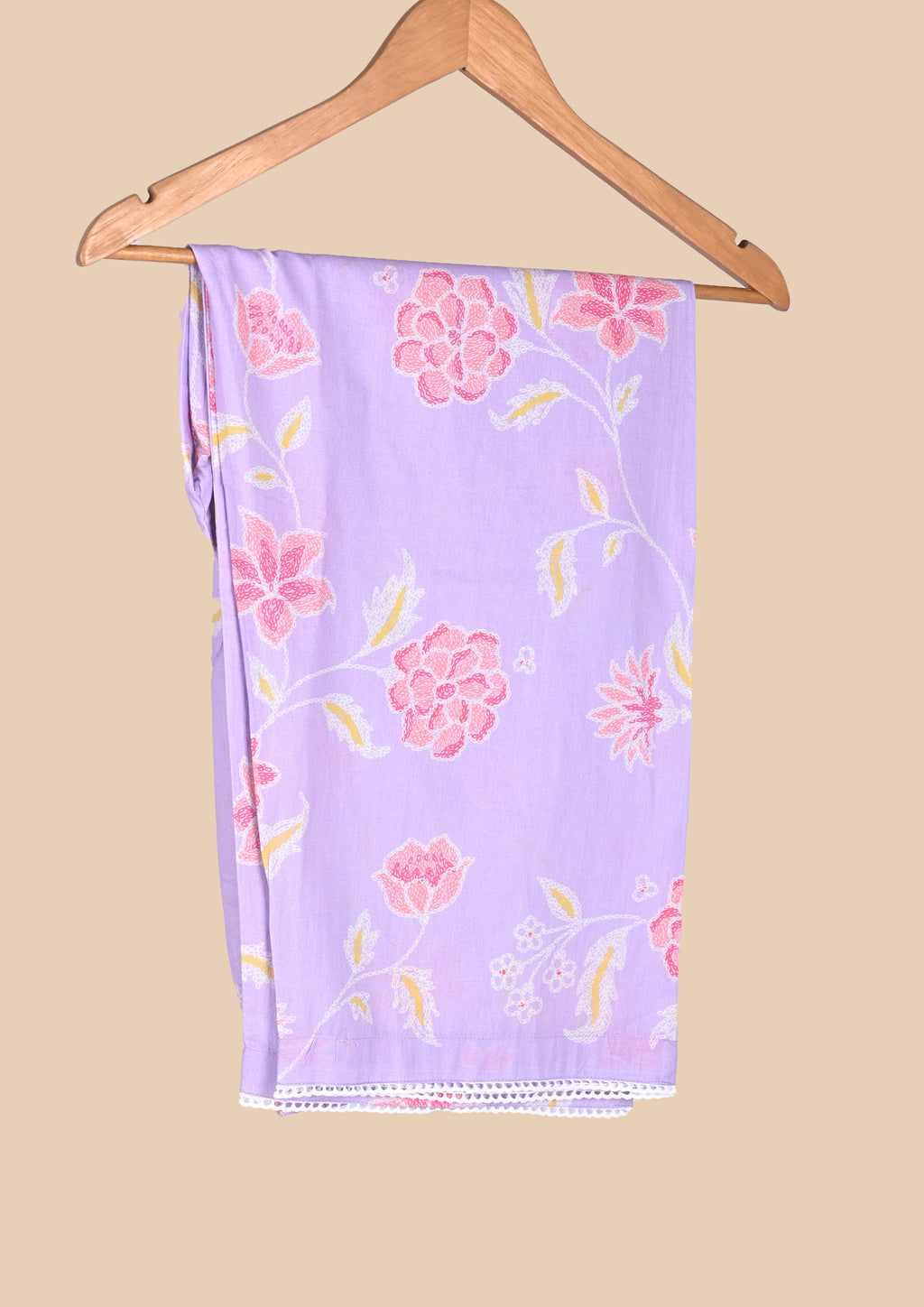 Lilac Cotton Kurti Set