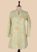 Light Green Cotton Kurti Set