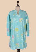 Light Blue Cotton Kurti Set