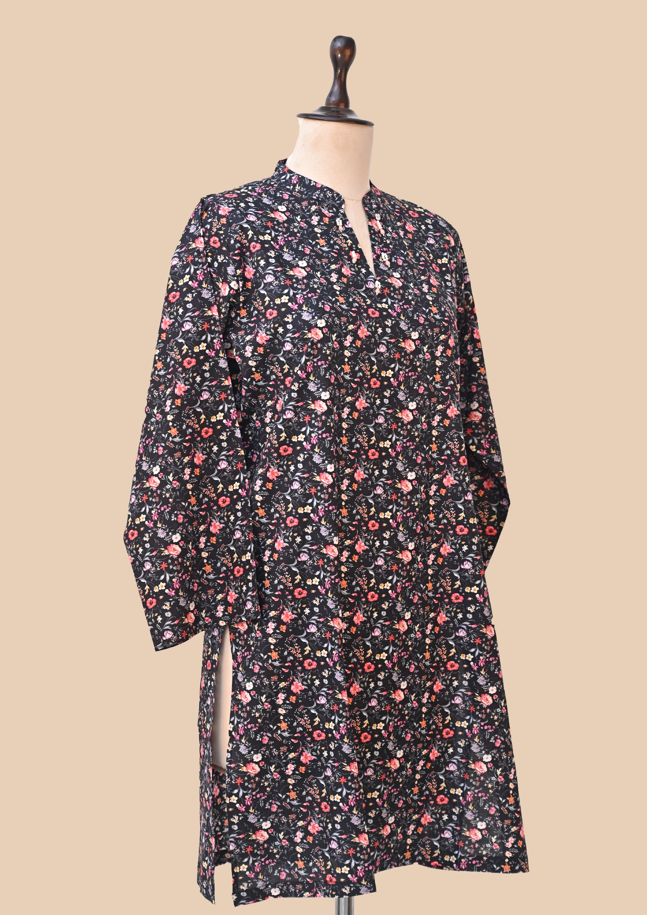 Black Supreme Cotton Kurta Set