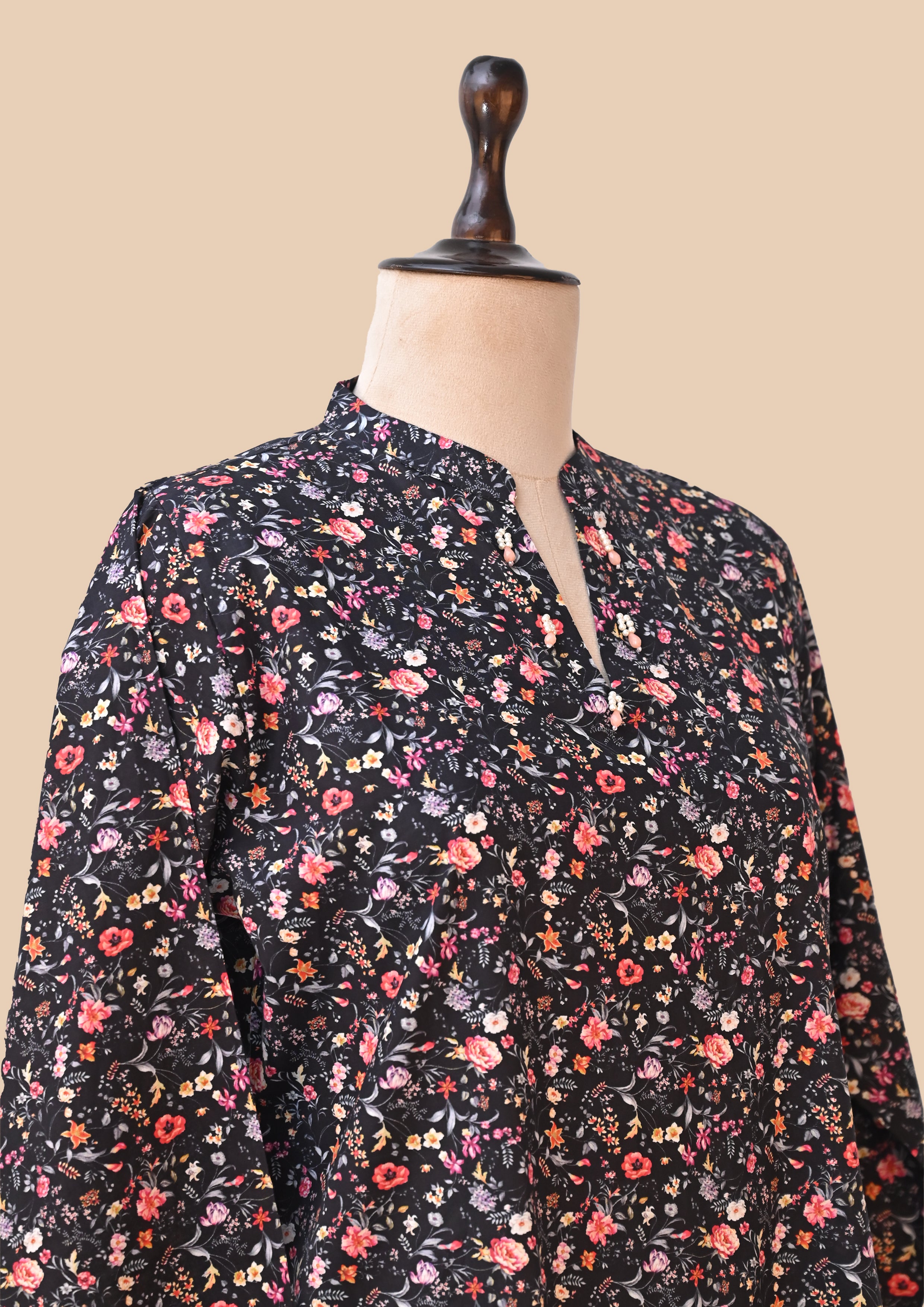 Black Supreme Cotton Kurta Set