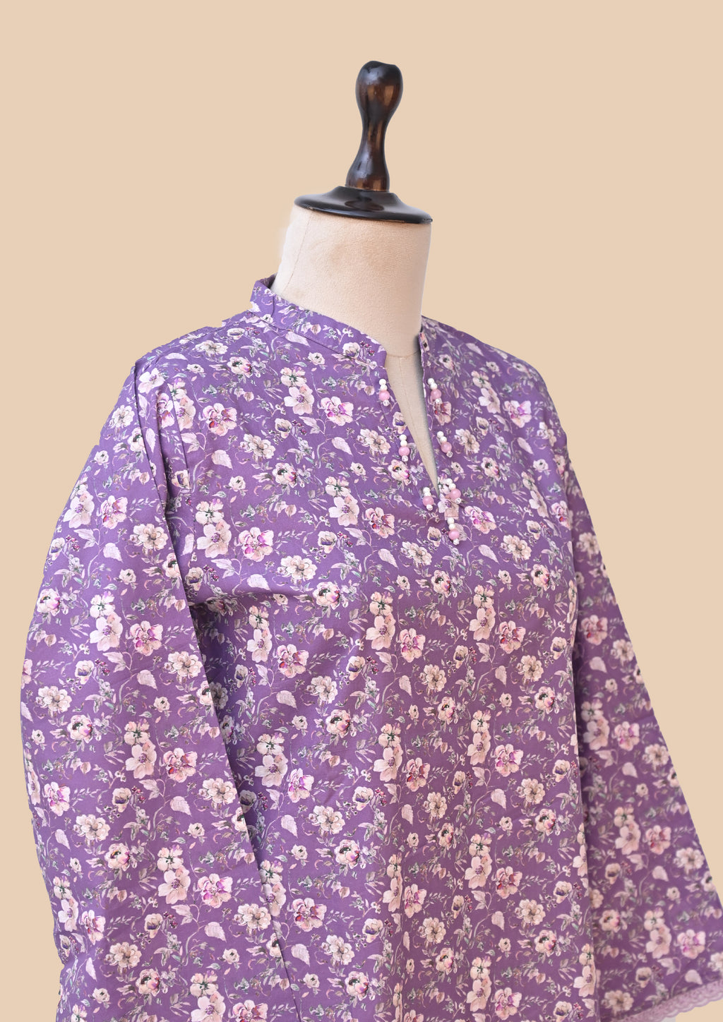 Purple Supreme Cotton Kurta Set