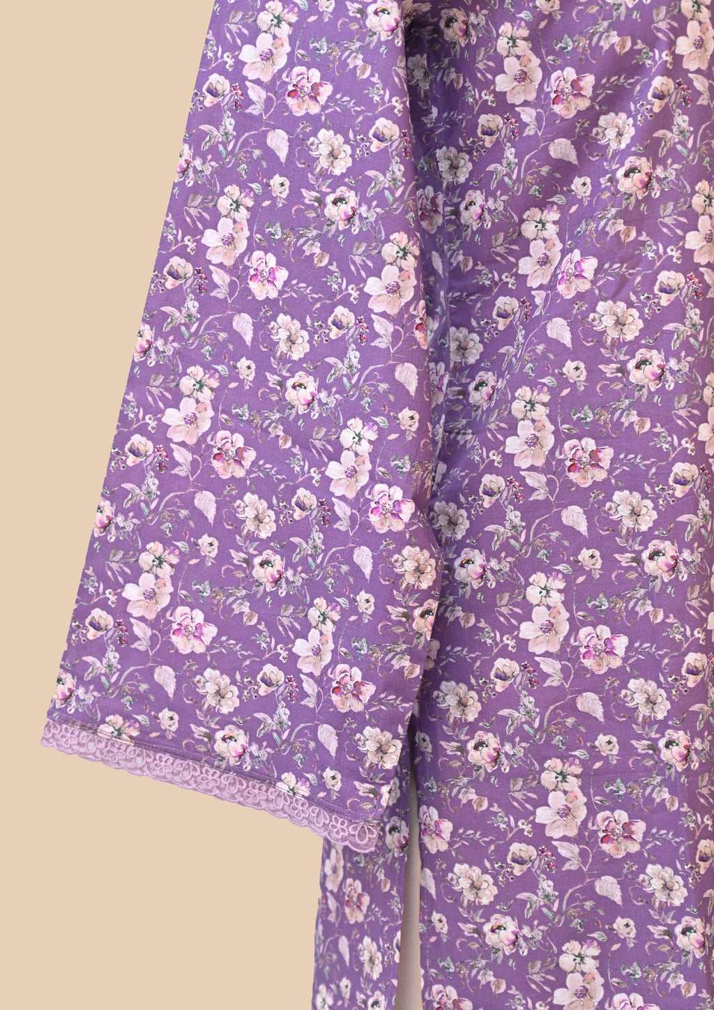 Purple Supreme Cotton Kurta Set