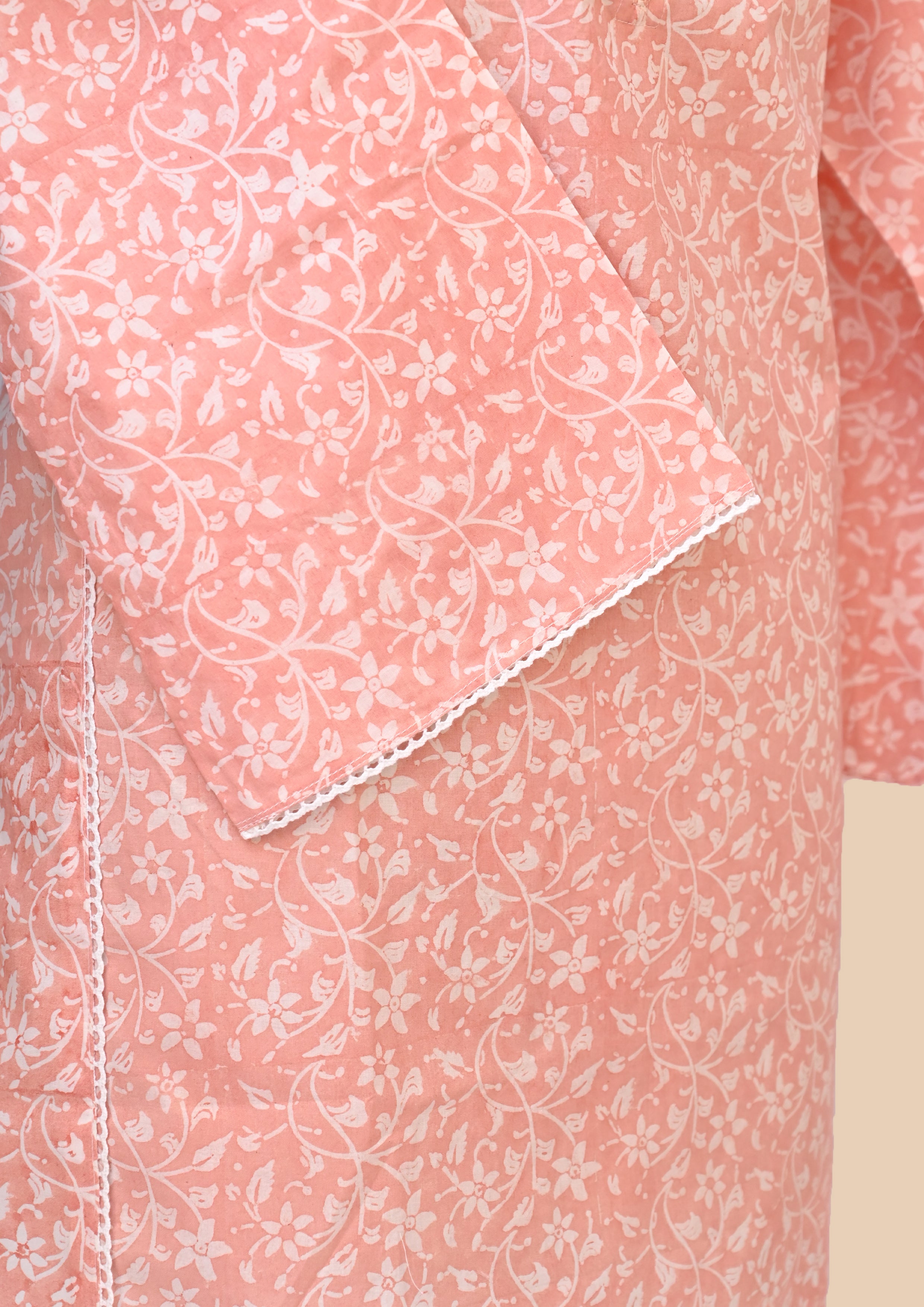Orange Pink Kurta Set