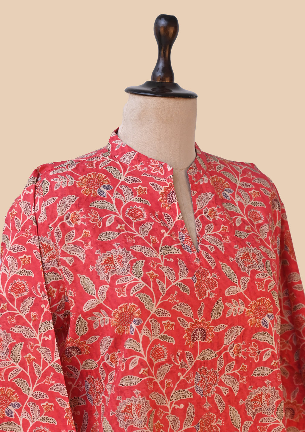 Red Supreme Cotton Kurta Set