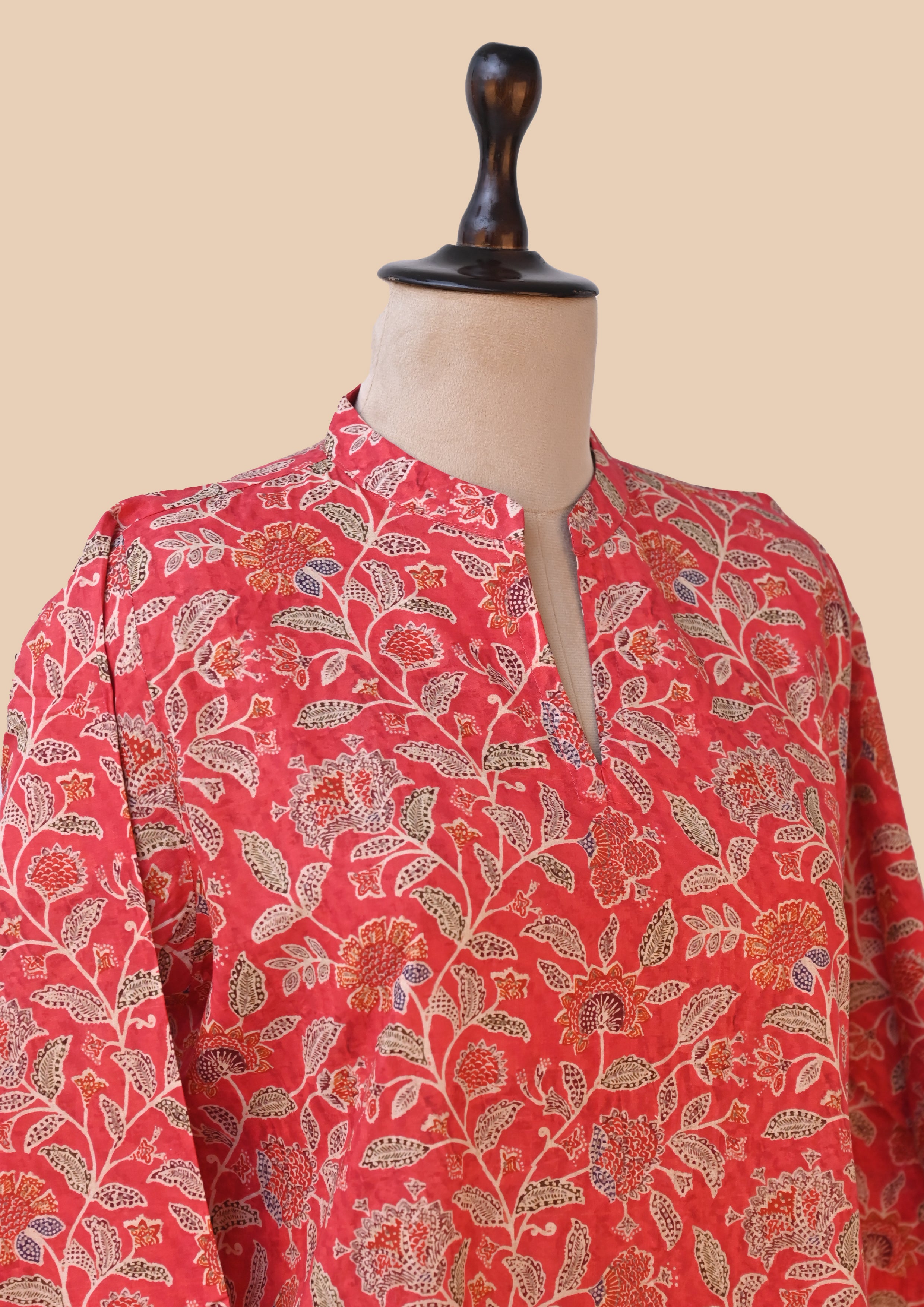 Red Supreme Cotton Kurta Set