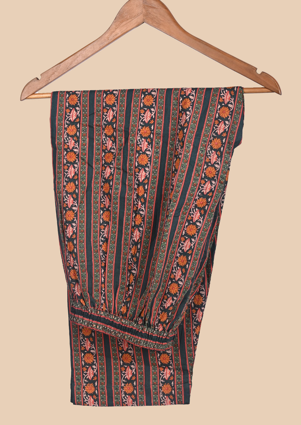 Dark Green Mul Cotton Kurti Set
