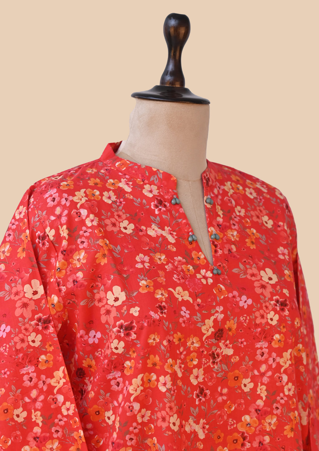 Red Supreme Cotton Kurta Set