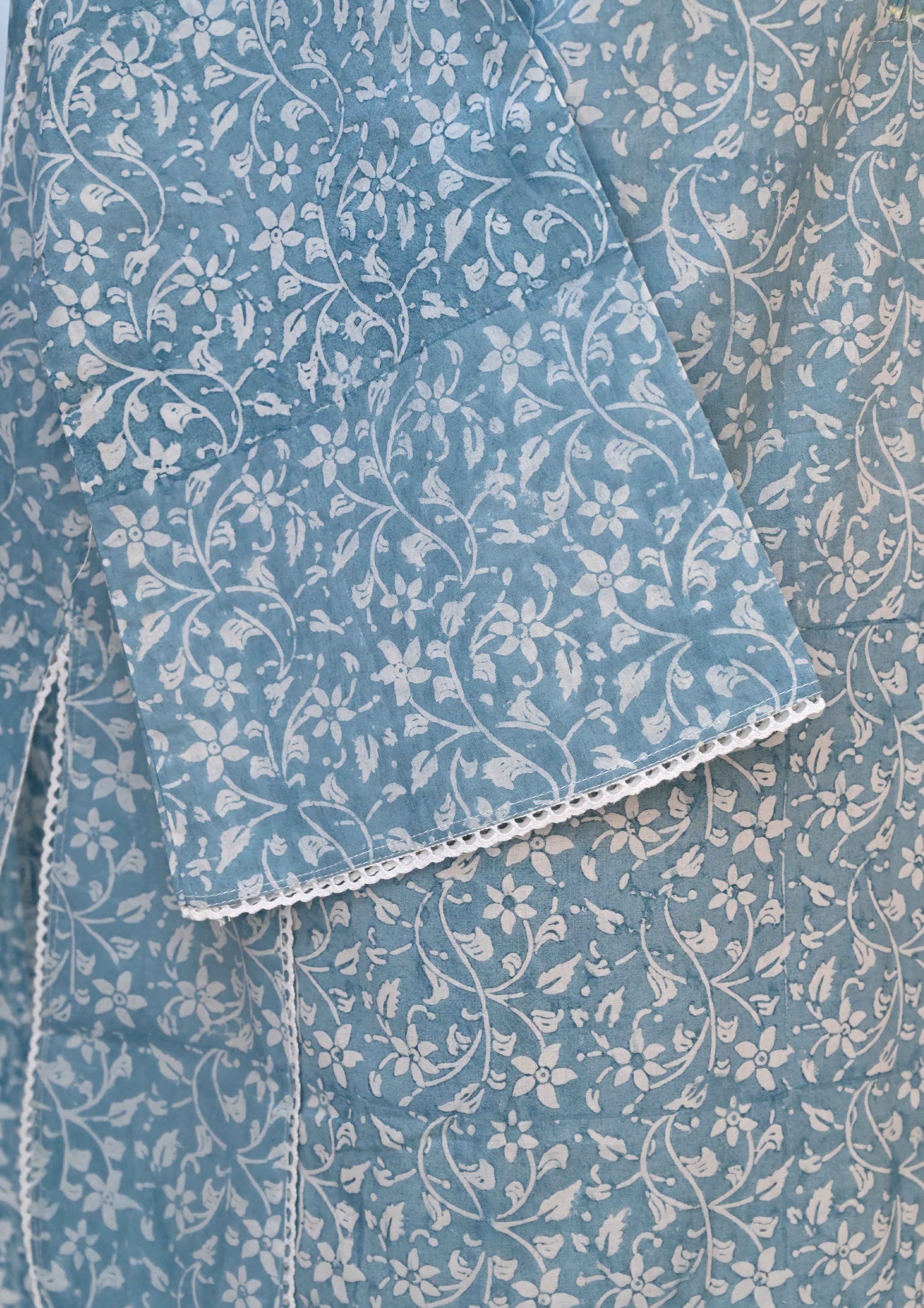 Blue Peach Kurta Set