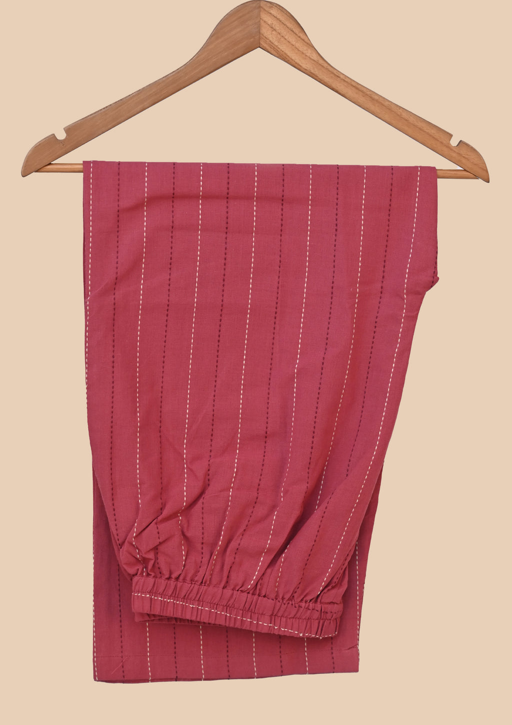 Red Handloom Kurti Set