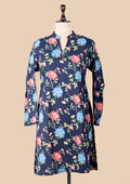 Blue Cambric Cotton Kurti Set