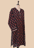 ZBlack Mul Cotton Kurti Set