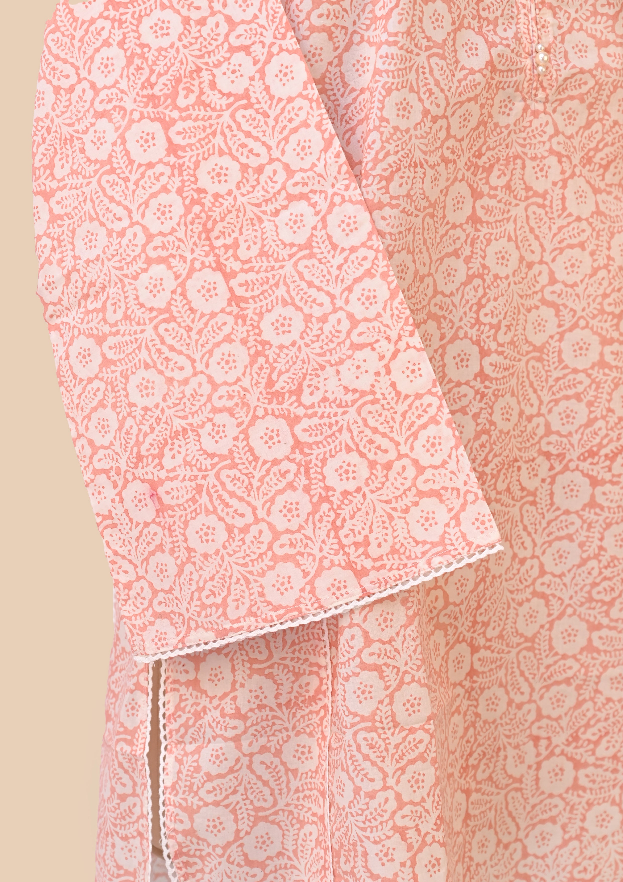 Orange Pink Kurta Set