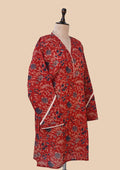 Red Mul Cotton Kurti