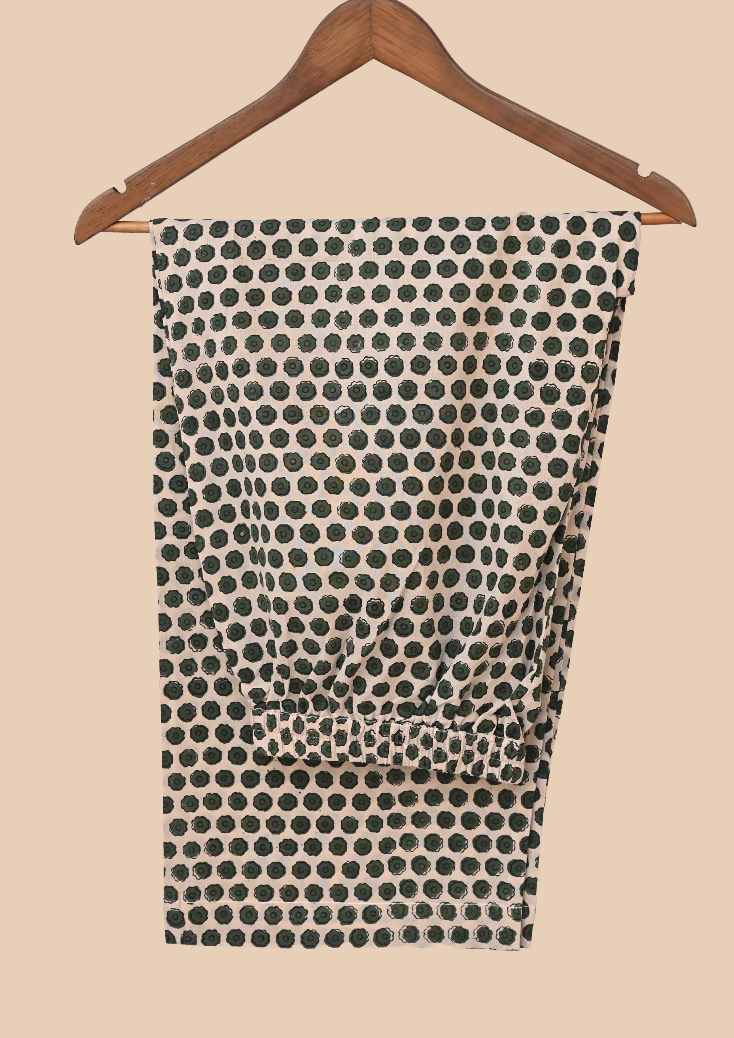 Green Kalamkari Bagru Kurti Set