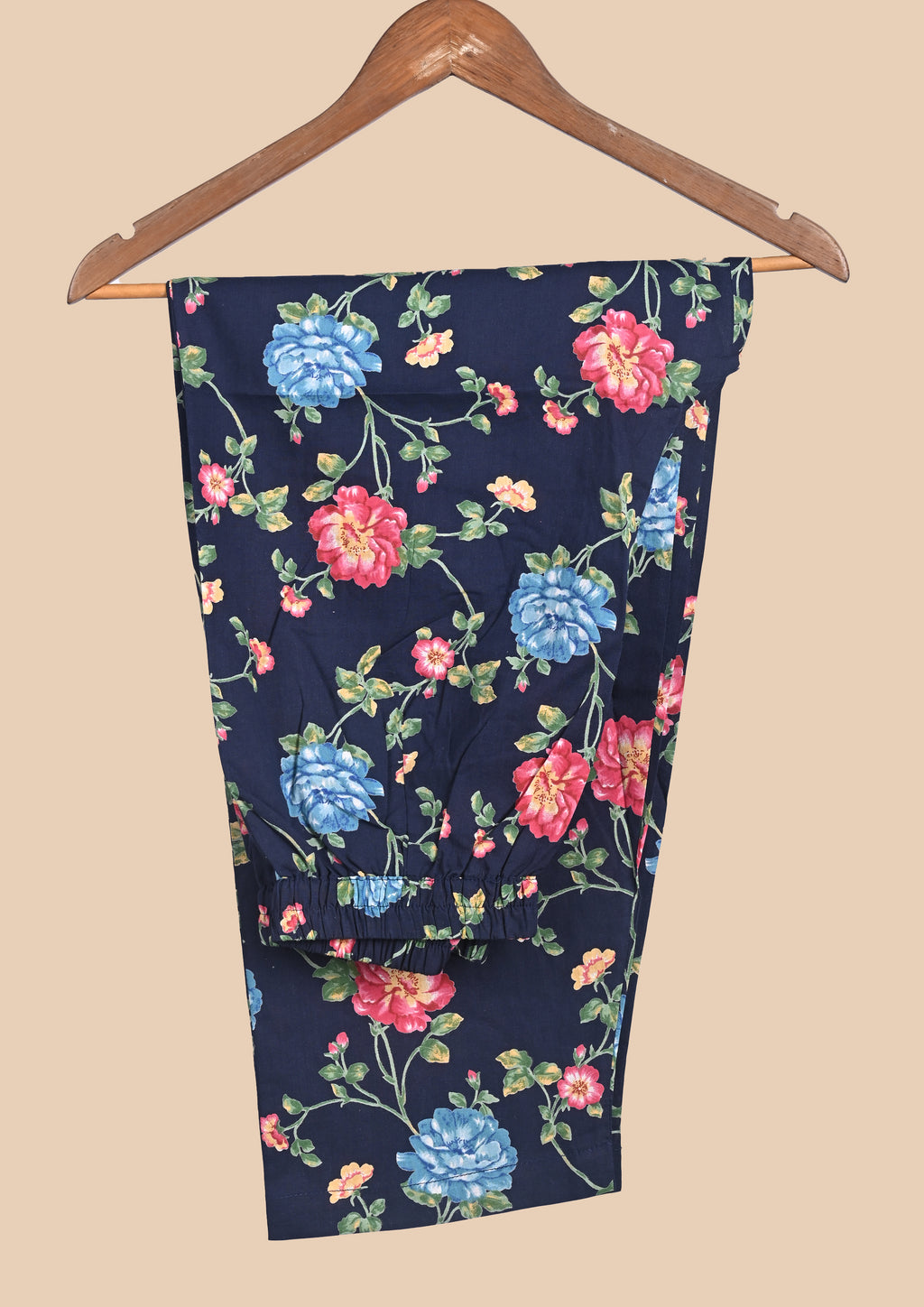 Blue Cambric Cotton Kurti Set
