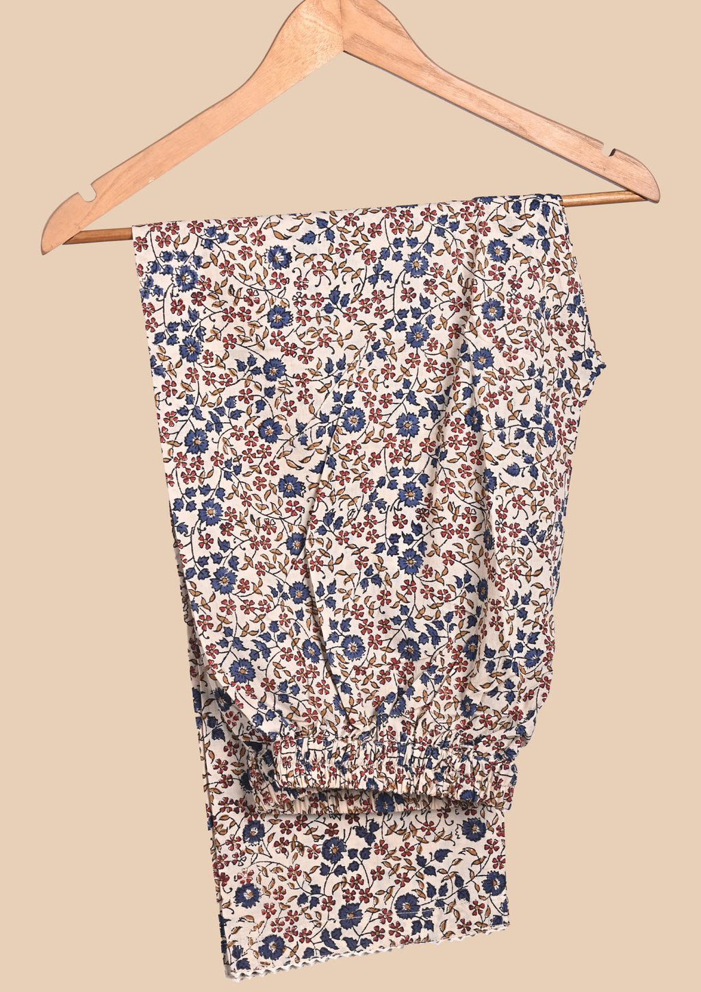 Blue Kalamkari Bagru Kurti Set