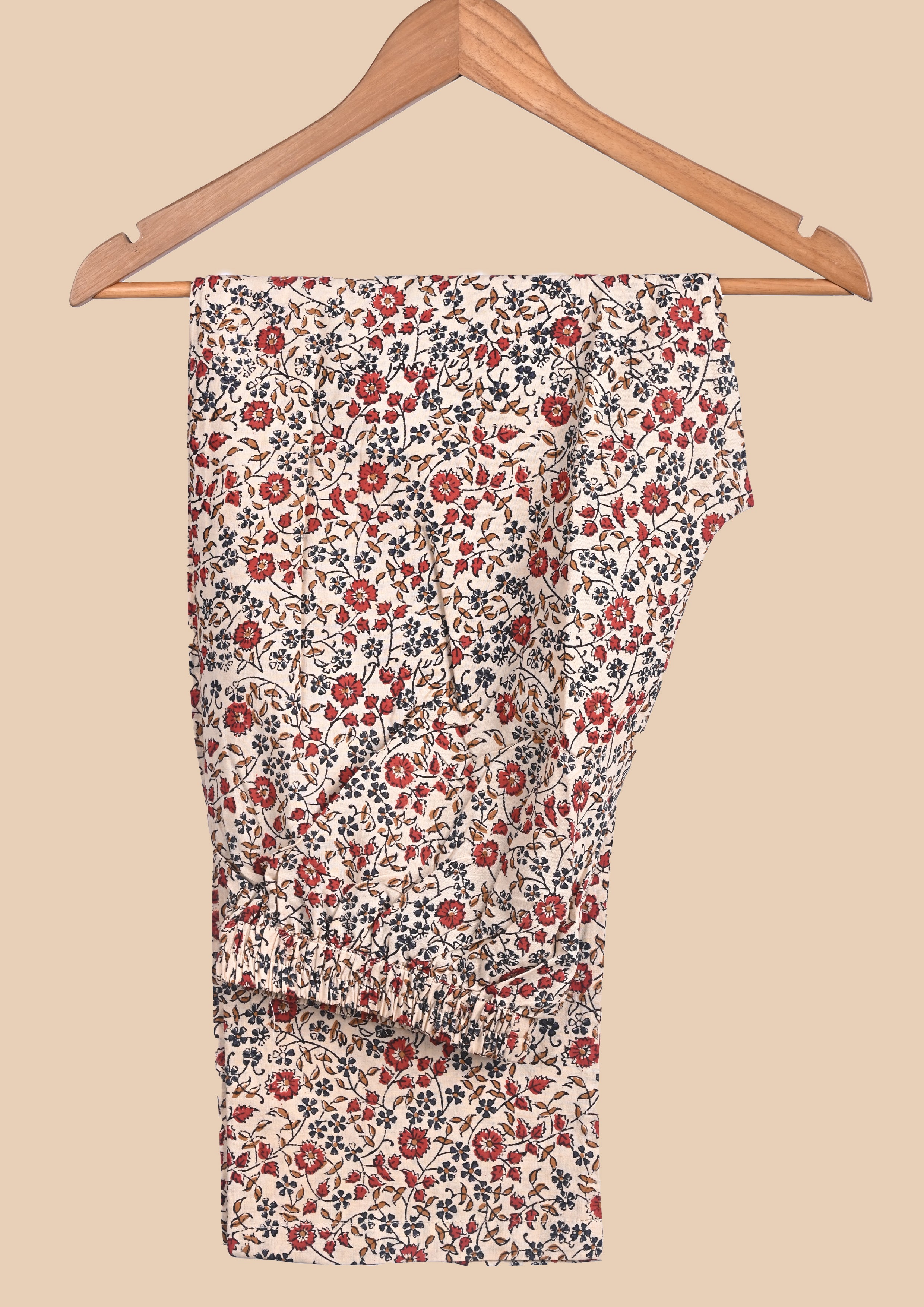 Red Kalamkari Bagru Kurti Set