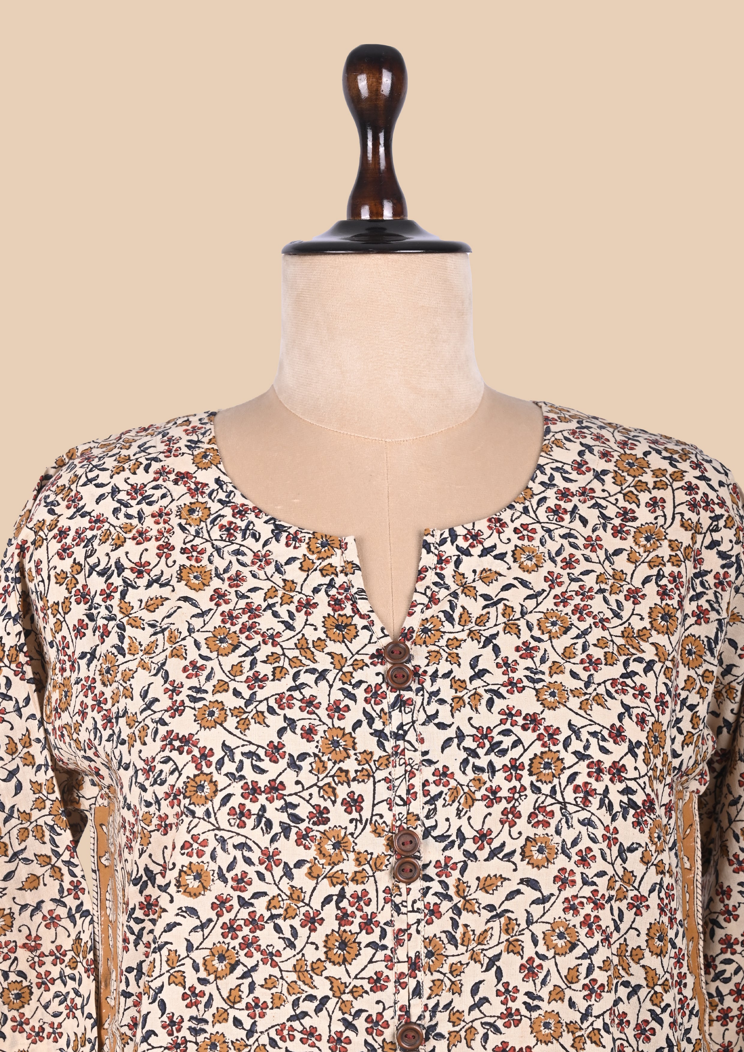 Yellow Kalamkari Bagru Block Print Kurta Set