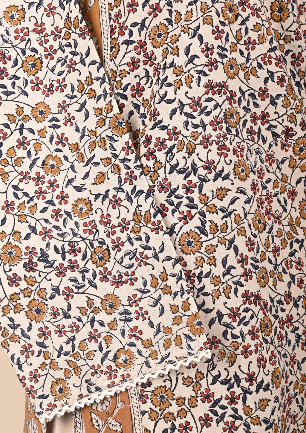 Yellow Kalamkari Bagru Block Print Kurta Set